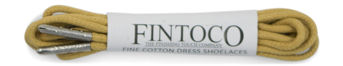 Cappuccino Waxed Dress Shoelaces with Metal Tips