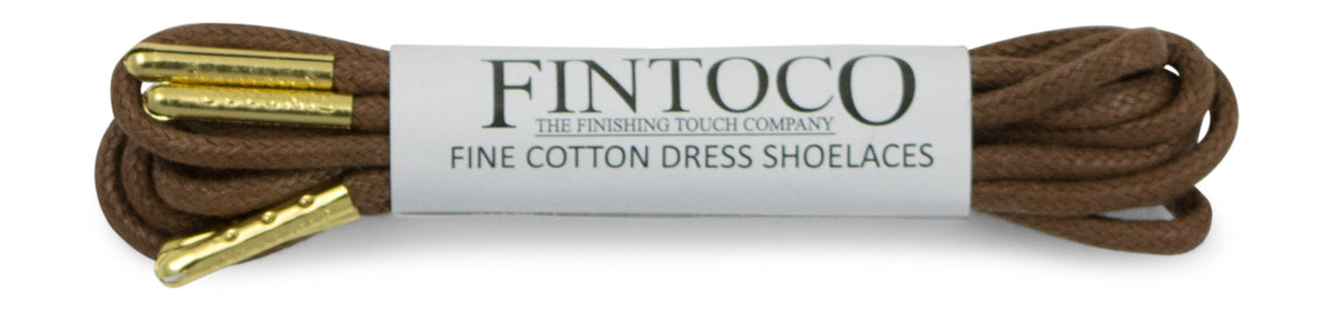 Dark Chocolate Brown Waxed Dress Shoelaces with Metal Tips