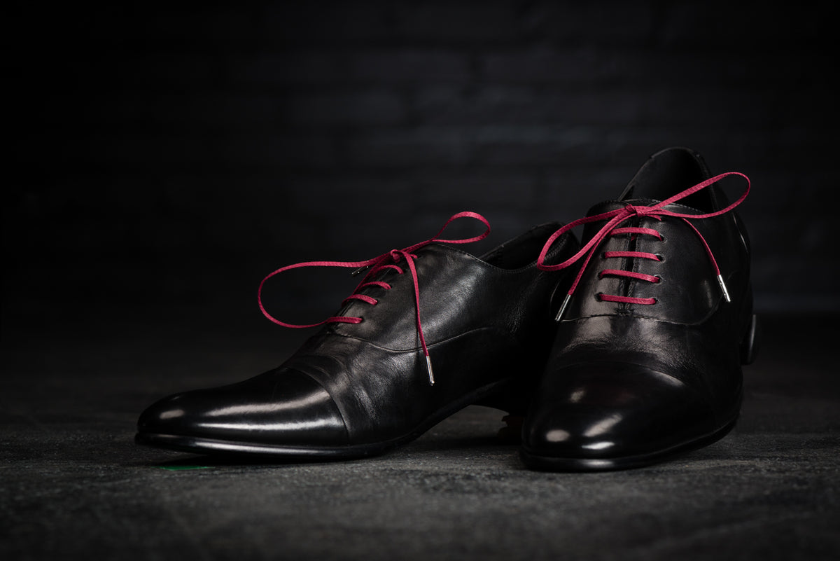 Flat &quot;Skinnys&quot; Dress Shoelaces - Burgundy