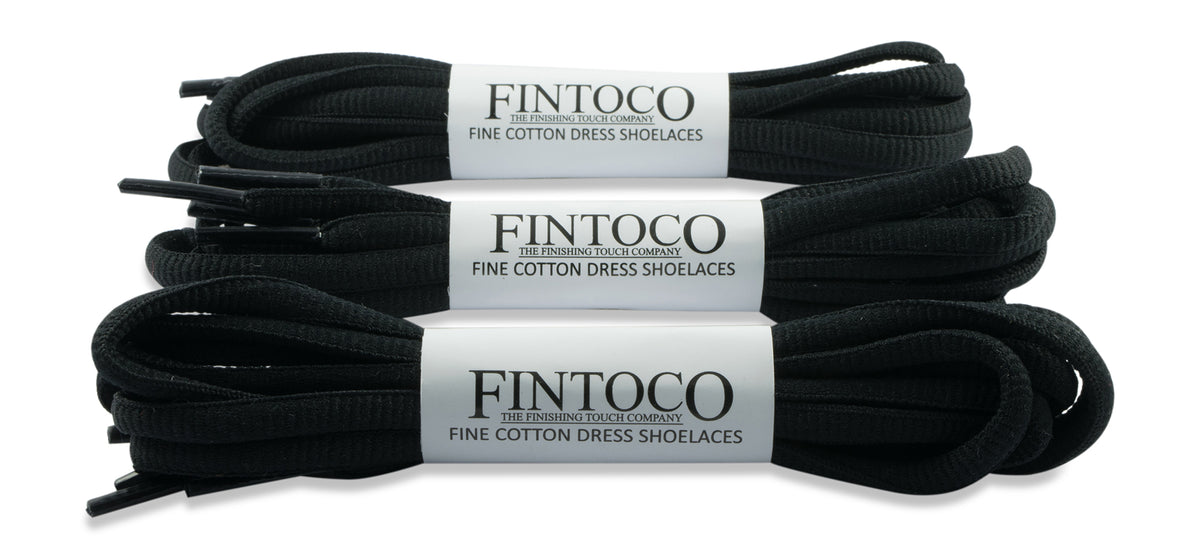 Oval Athletic Shoelaces - Black