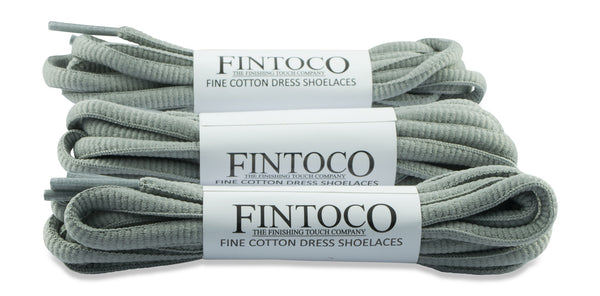 chinese dress ladies Light Grey Waxed Dress Shoelaces with Metal Tips