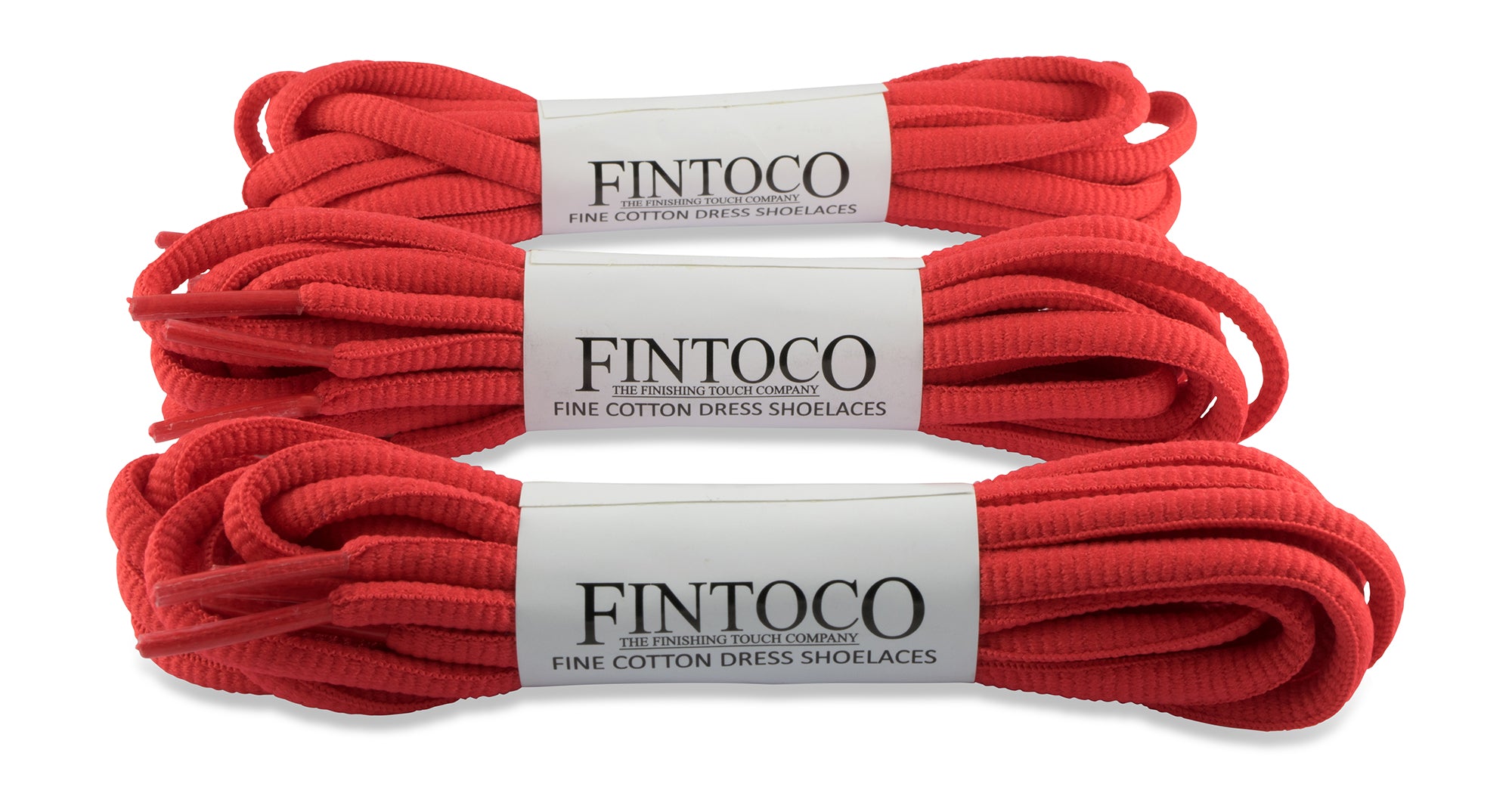 Oval Athletic Shoelaces - Red